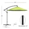 Nature Spring Patio Umbrella Cantilever Hanging Shade with Easy Crank and Base, Outdoor, 10-foot Green 174086AXS - alternate 3